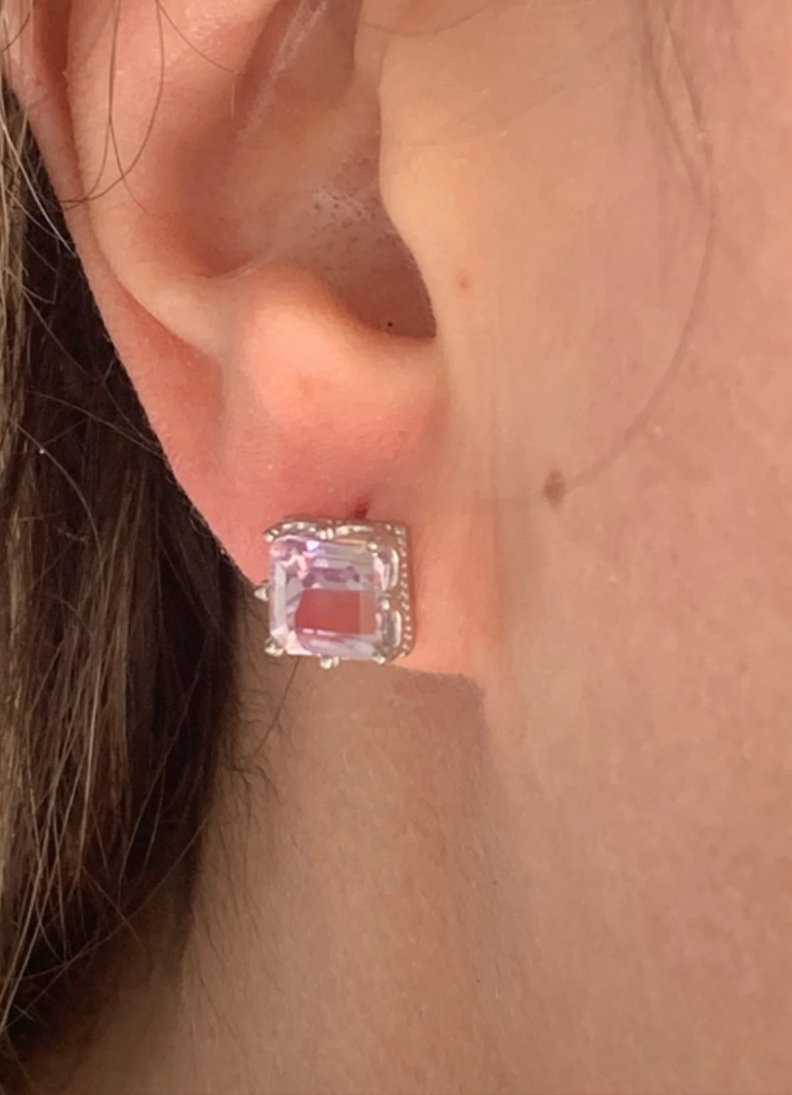 Pendientes de plata con ametrino natural – photo 7